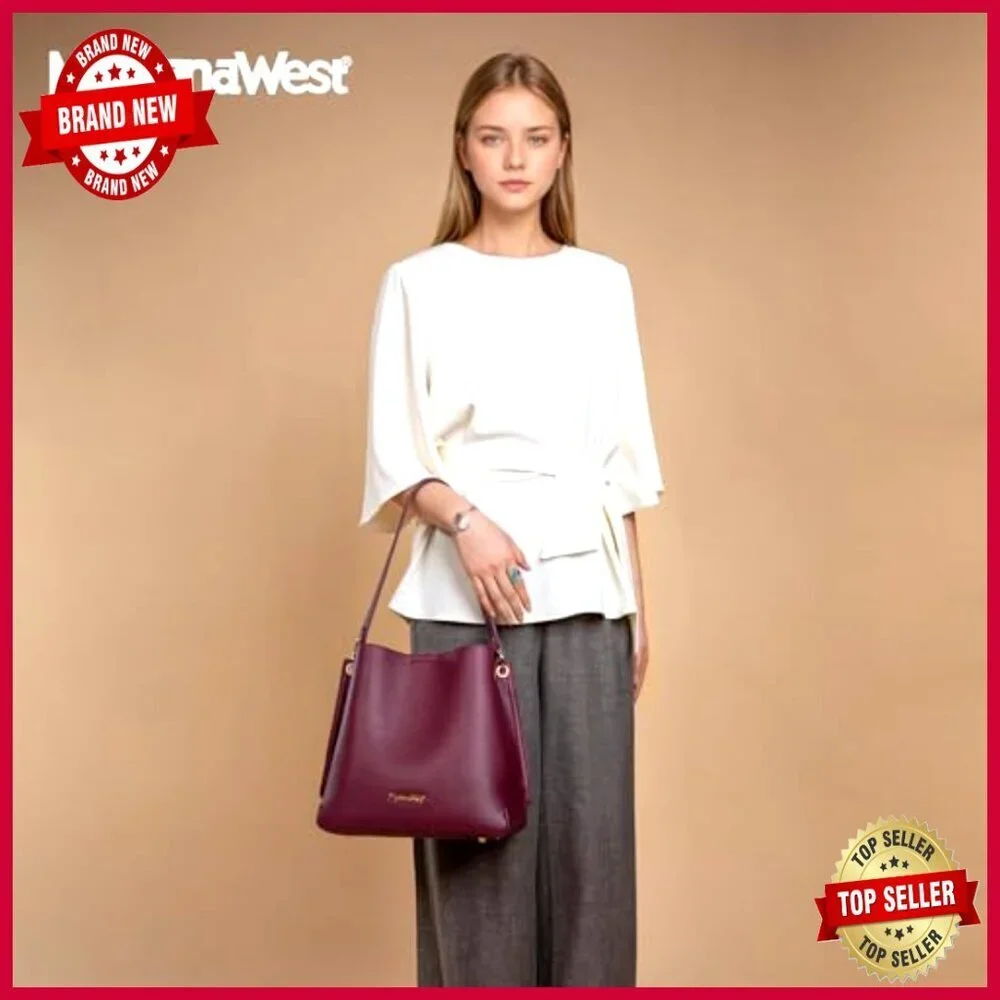 Medium Hobo Purse with Crossbody Strap, Premium PU Leather, Spacious Interior